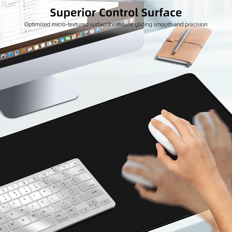 ExtreLife Mouse Pad with Wireless Charging, Gaming Mouse Pad with Ultra-Smooth Surface, Large XXL Desk Mat, Non-Slip Mouse Mat, Waterproof Computer Keyboard Pad for Gaming, Desk, Office, PC, 900x400x4MM, Black - Image 3